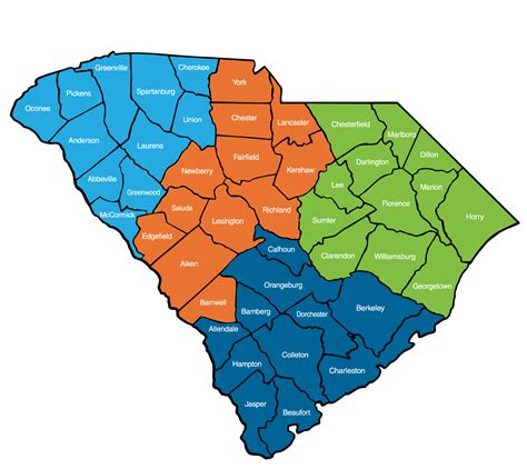Training and Certification Options for MAP Map Of Counties In Sc